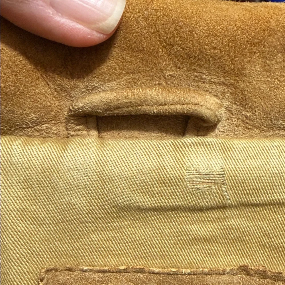 Banana Republic Men’s Distressed Brown Suede Leather Zip-Up Jacket, Size Medium.